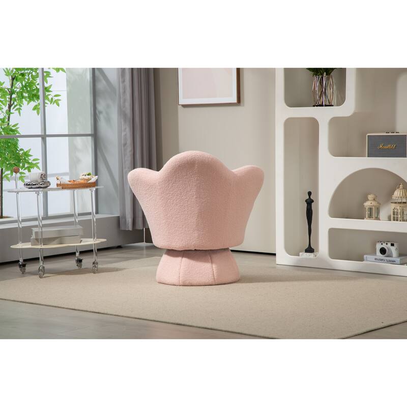 360 Swivel Modern Armchair Salon Chair TV Chair with Plush Cushioning for Living Room Bedroom or Office