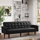 preview thumbnail 4 of 31, Sofa Bed, Futon Couch Bed, Faux Leather Love Seats Sofa, Loveseat Sleeper Bed For Living Room, Guest Black