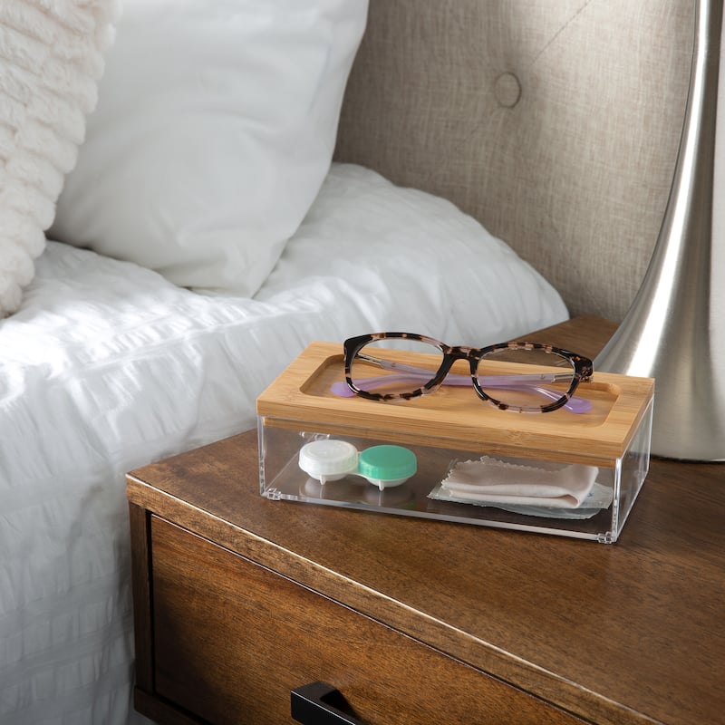 Simplify Clear Organizer with Bamboo Lid