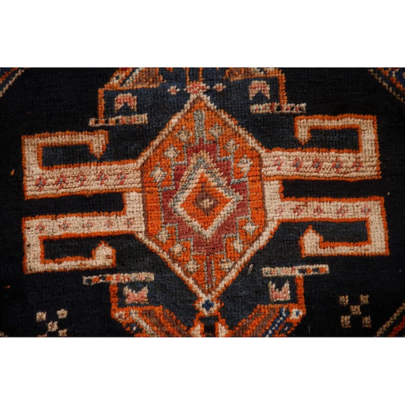 Tribal Red Shiraz Persian Vintage Area Rug Handmade Wool Carpet - 5'0"x 6'11"