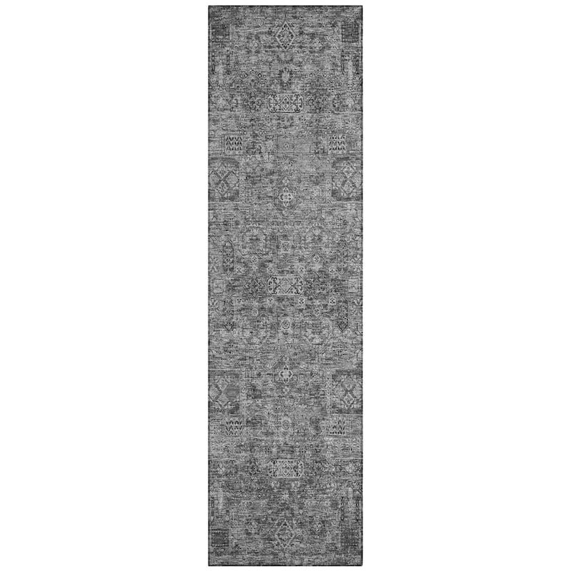 Machine Washable Indoor/ Outdoor Chantille Vintage Traditional Rug