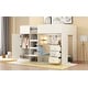 preview thumbnail 7 of 25, Wood Full Size Loft Bed with Built-in Wardrobe, Desk, Storage Shelves and Drawers, Wooden Support Bed Frame No Spring Box Needed