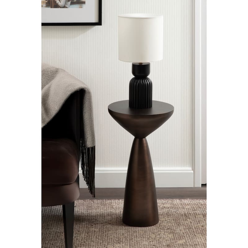 Kate and Laurel Steeves Metal Round Side Table - 13x13x23