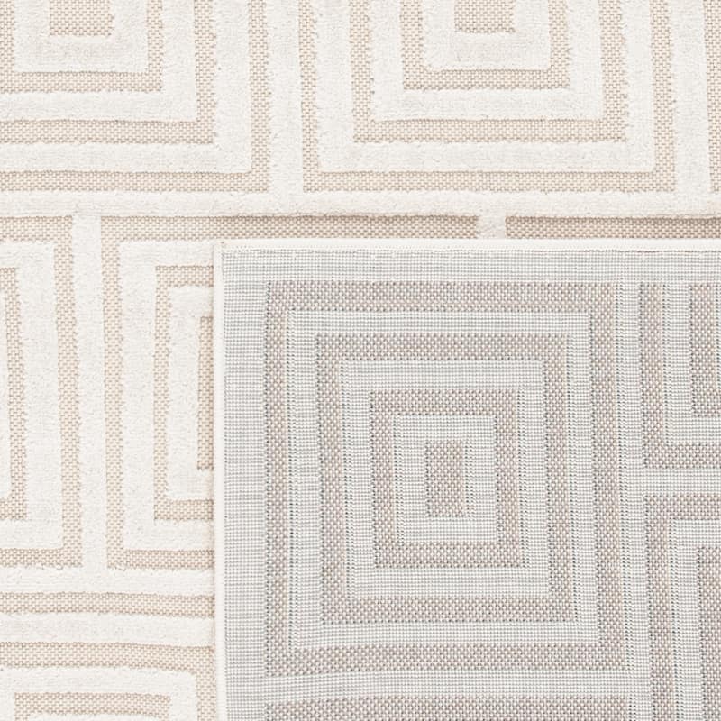 SAFAVIEH Cottage Burga Geometric Indoor/ Outdoor Patio Backyard Rug