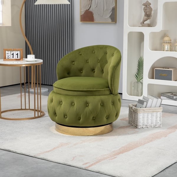 Olive Green 25.98" Velvet Swivel Tufted Accent Chair with Storage - Bed Bath & Beyond - 41924107 Olive Green 25.98" Velvet Swivel Tufted Accent Chair with Storage - Bed Bath & Beyond - 41924107