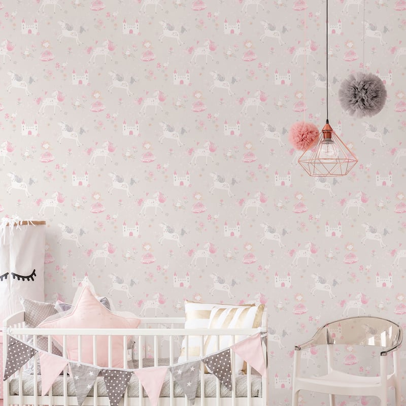 Galerie Wallcoverings Just 4 Kids 2 Unicorn Fairytale Non-woven Matte Wallpaper Roll