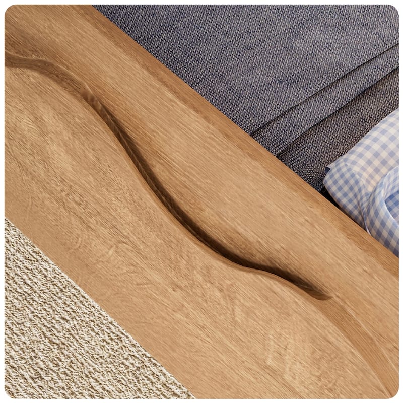 Wave Front 6 Drawers Dresser Handle-Free Modern Storage Cabinet