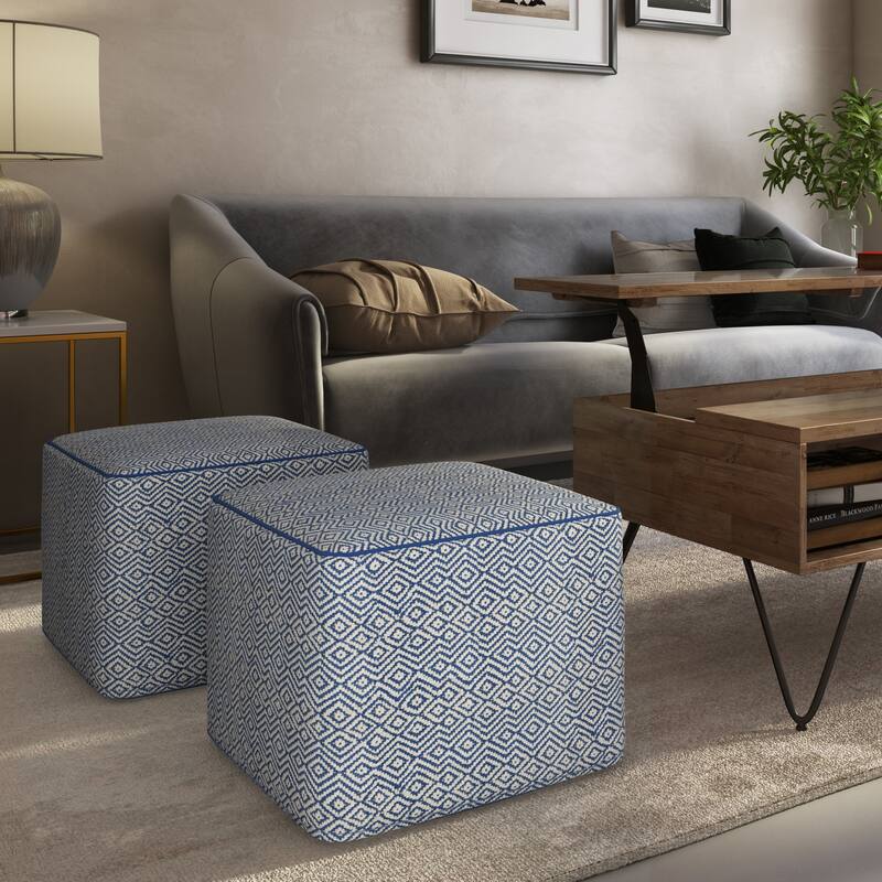 WYNDENHALL Dougan Boho Square Pouf
