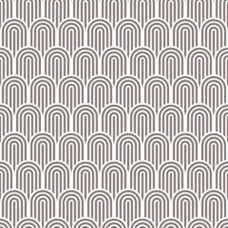 Hoopla Walls Retro Arch Black Peel and Stick Wallpaper - N/A