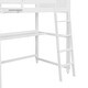preview thumbnail 14 of 15, Elegant Design Loft Bed with Shelves, Drawers and Desk, Health and Comfort, Twin Size, White
