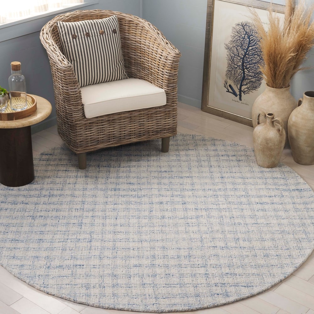 SAFAVIEH Handmade Ebony Katarin Gingham Wool Rug