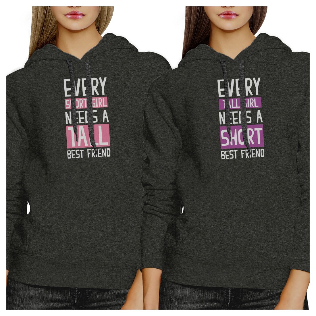 Shop Tall Short Friend Bff Pullover Hoodies Matching Gift For Teen