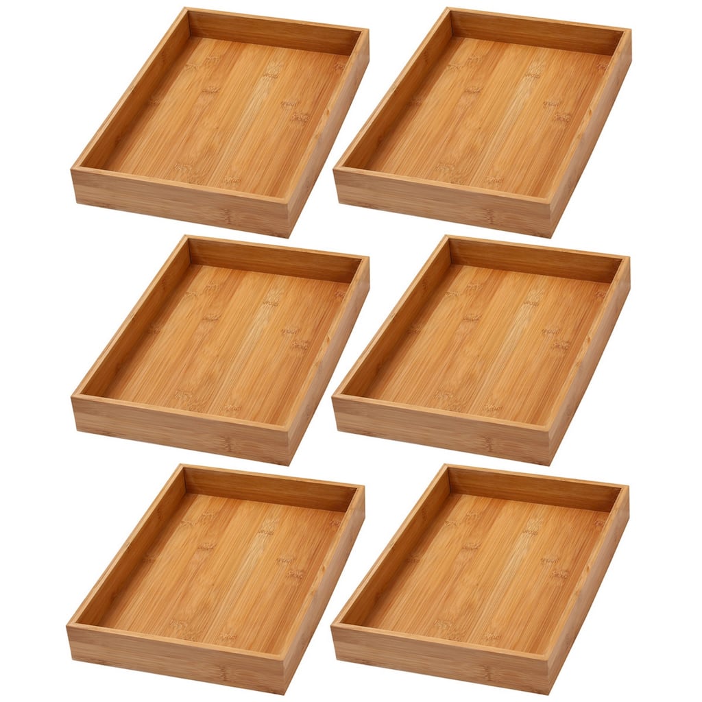 YBM Home Bamboo Kitchen Drawer Organizer Storage Box (Set of 6),