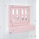 preview thumbnail 7 of 7, Twin over Twin Kids Bed Bunk Bed with Ladder, Pink/White