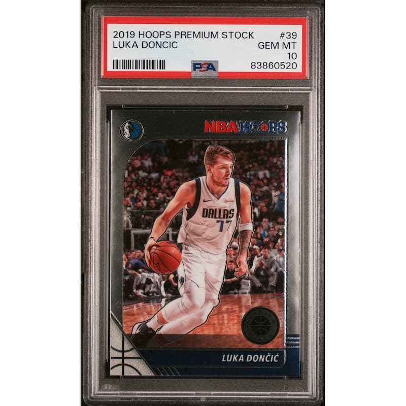 Luka Doncic 2019 Panini Hoops Premium Stock Basketball Card #39 Graded PSA 10 - 8'6" x 11'6"