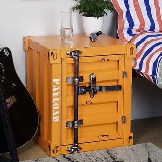 Industrial Container Nightstand Retro Bedside Storage Cabinet with Door Bed Bath Beyond 38455921