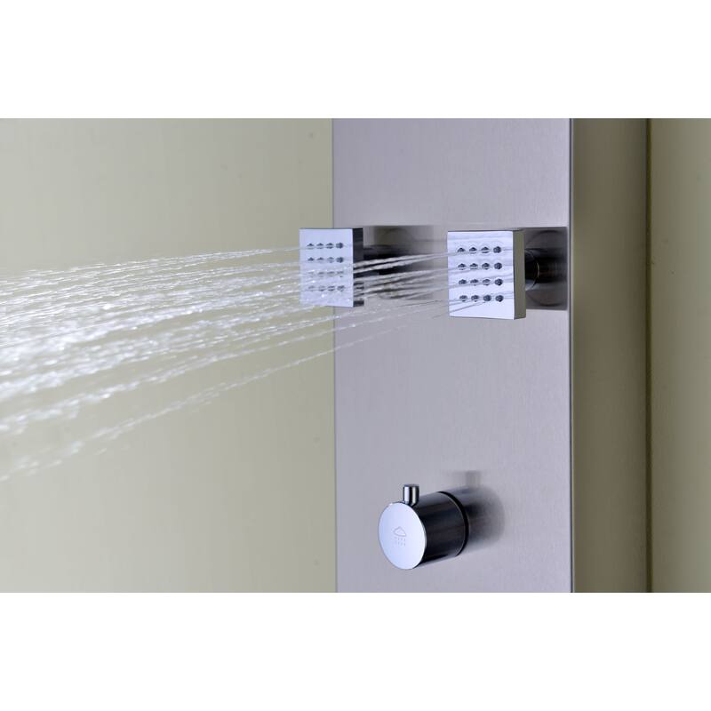 ANZZI Echo 4-jetted Full Body Shower Panel in Brushed Stainless Steel