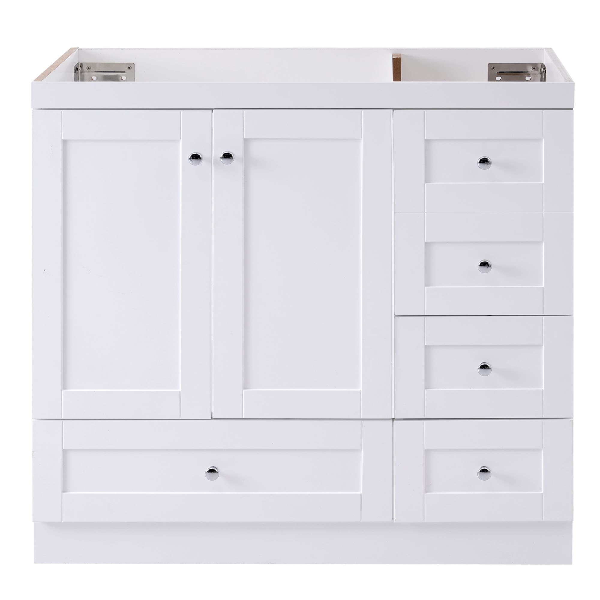 36" White Bathroom Vanity(Sink not included)