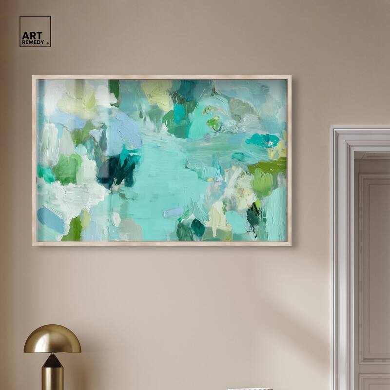 Alista Green Blues Shadowbox by Art Remedy