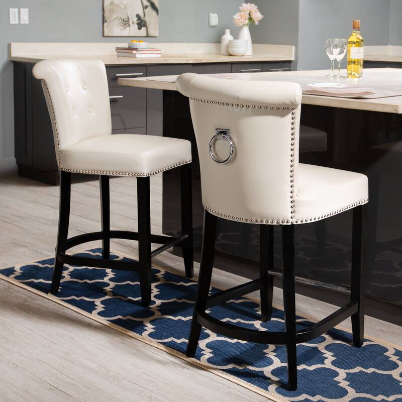 SAFAVIEH Deedee Charcoal Ring Counter Stool - 19.6" x 24.2" x 39.8" - 20Wx24Dx40H