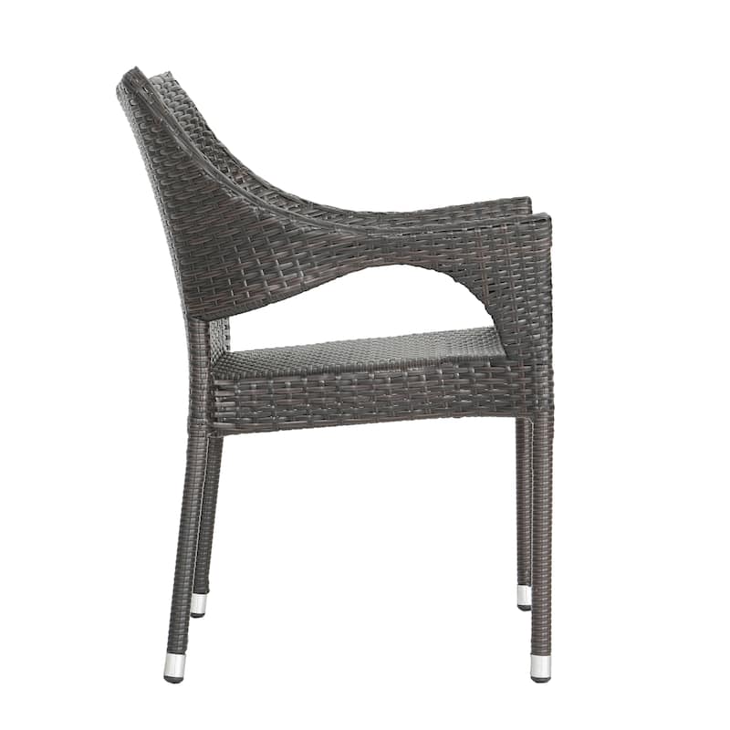 Christopher Knight Home Carroll Outdoor 5-Piece Acacia Wood and Wicker Dining Set