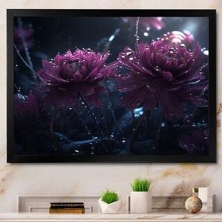 Designart "Pink Lotus Divine Resilience V" Floral Lotus Framed Wall Art ...