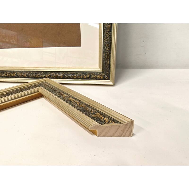 Solid Wood Picture Frame - Replaceable Canvas Art Frame with Organic Glass, Elegant Framed Wall Decor for Living Room
