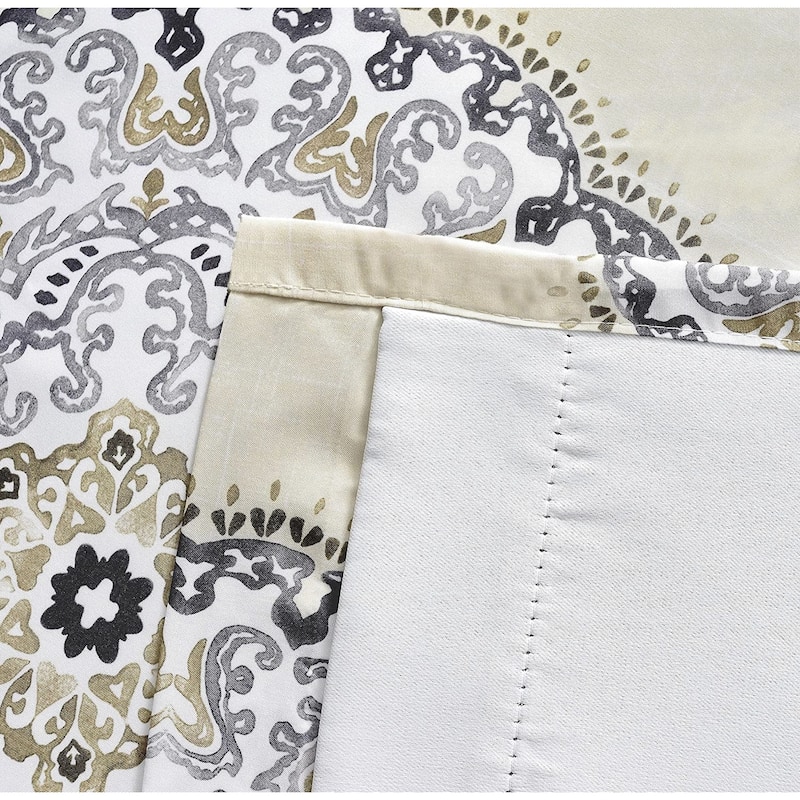 Porch & Den Alfreda Medallion Lined Window Valance