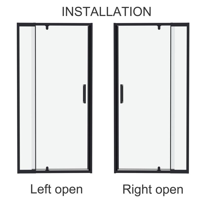 TOOLKISS Semi-frameless Pivot Shower Door