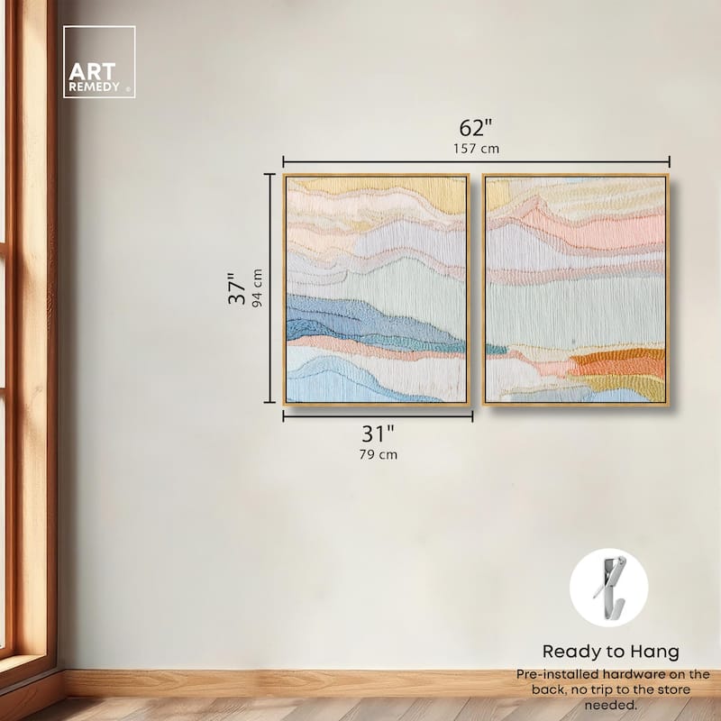 Gentle Breeze II Canvas Set of 2 by Art Remedy