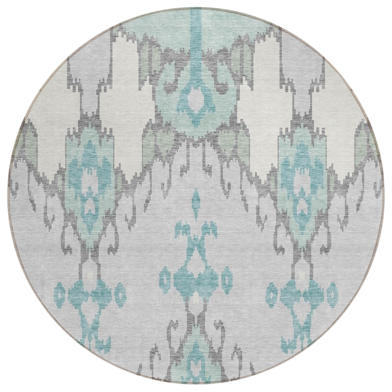 HomeRoots Ikat Transitional Rectangle Outdoor Rug