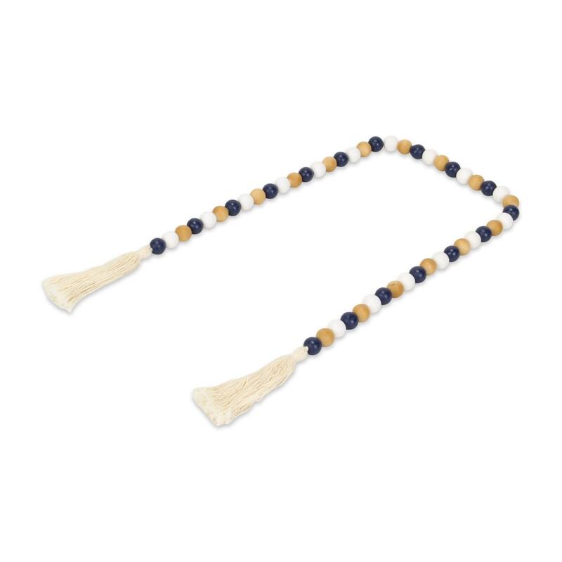 Kira Brown Blue and White Beaded Garland