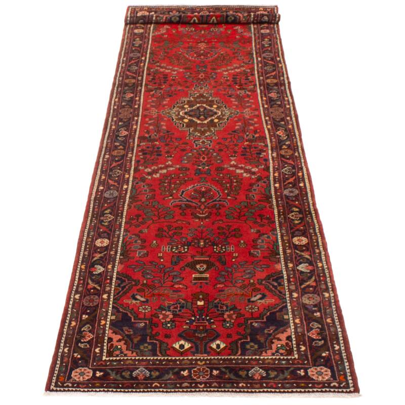 ECARPETGALLERY Hand-knotted Anadol Red Wool Rug - 3'6 x 12'10