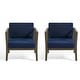 preview thumbnail 105 of 195, Outdoor Teak Solid Wood Patio Furniture Set Loveseat Armchair Table Collection