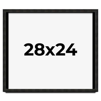 28x24 Shadow Box Black Rustic Barnwood Display Frame | 1.125 Inch