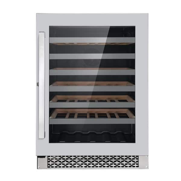 slide 2 of 11, 48-Bottle Stainless Steel 24 in. Single Zone Compressor Wine Cooler - 24 in.