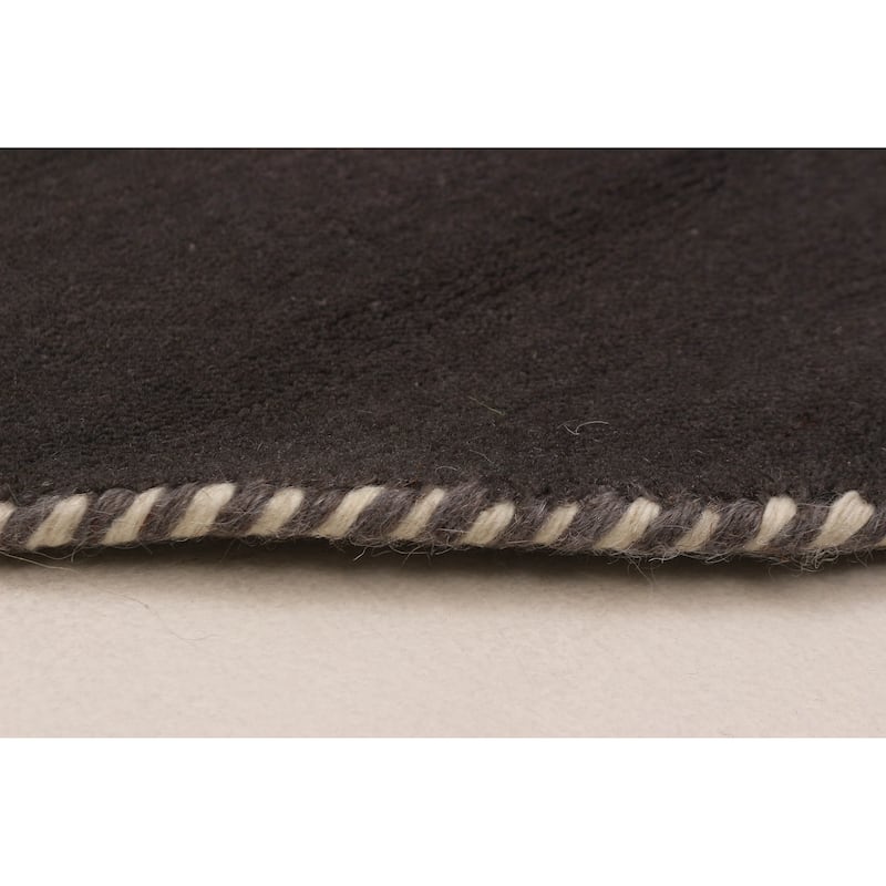 Kashkuli Gabbeh Grey Rug 8'2" x 8'1" - 8'2 x 8'1