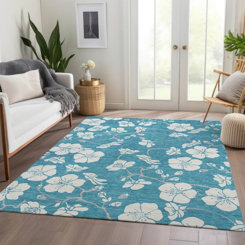 Premium Washable Super Soft Modern Floral Mayfield Rug