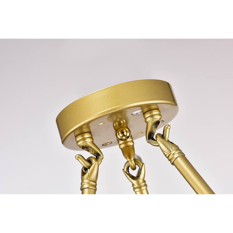 Wagon Wheel Chandelier Matte Gold 6-Light 24-Inch