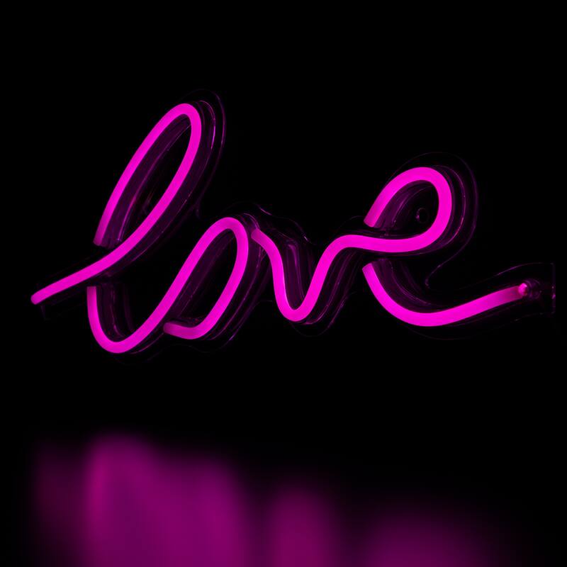 LED Love Neon Lighted Wall Sign - 18" - Pink