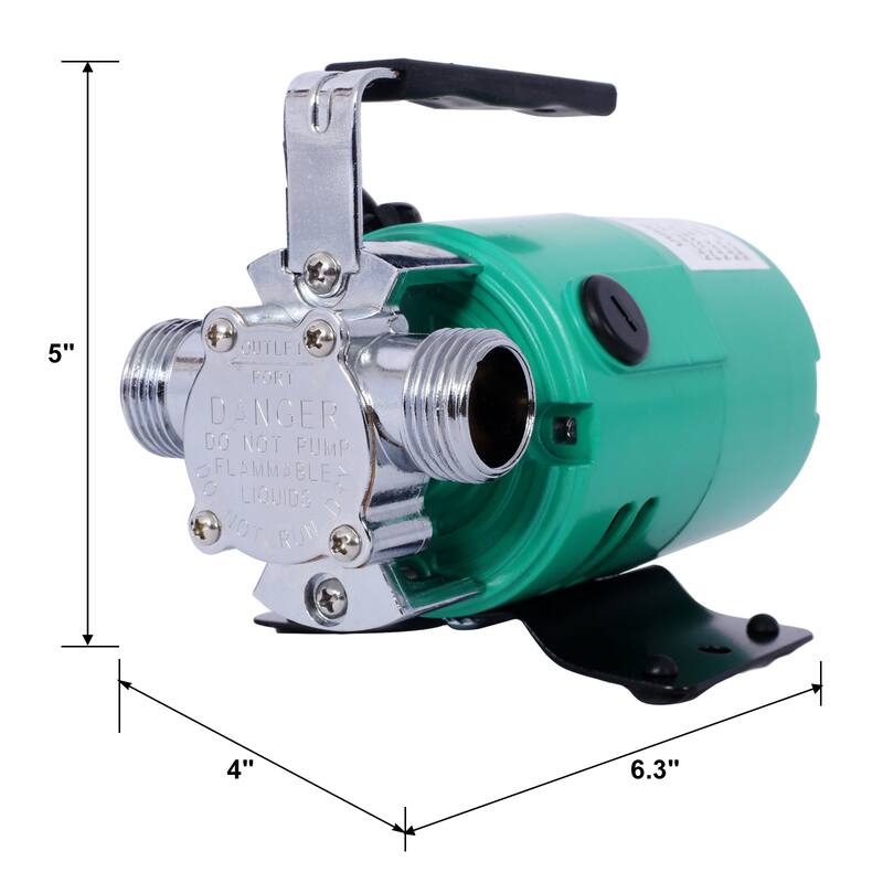 Portable Electric Utility Pump with 6' Water Hose Kit - Green