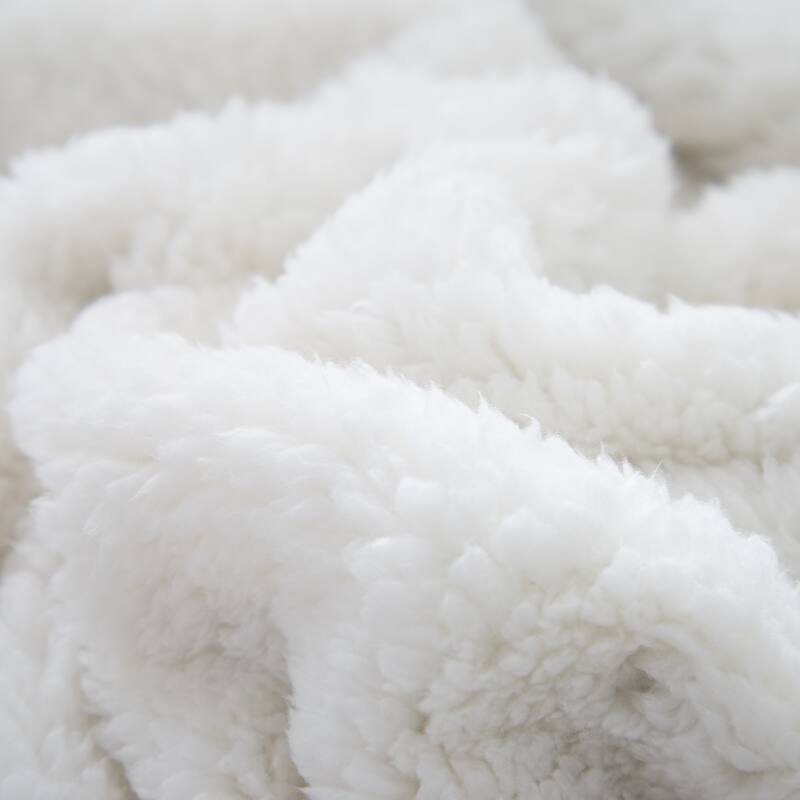 Sherpa Fleece Throw Blanket Reversible Plush Bed Blanket