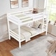 preview thumbnail 13 of 41, Twin over Twin Wooden Bunk Bed,High Guardrail,Ladder,Kids Teens,Dorm