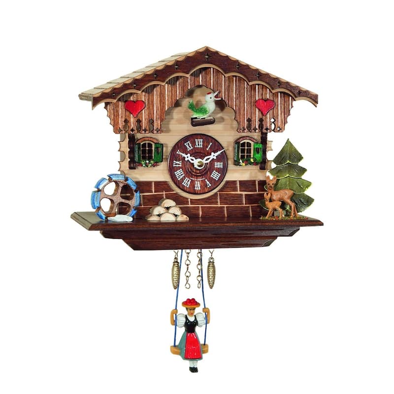 7" Inspired Battery-Operated Mini Cuckoo Wall Clock Music Chimes