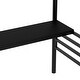 preview thumbnail 11 of 10, Twin Metal Loft Bed with Desk, Space-Saving, No Box Spring, Black