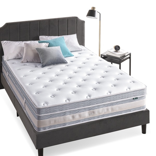 slide 1 of 13, Priage by Zinus 14-inch Gel-infused Memory Foam Hybrid Mattress