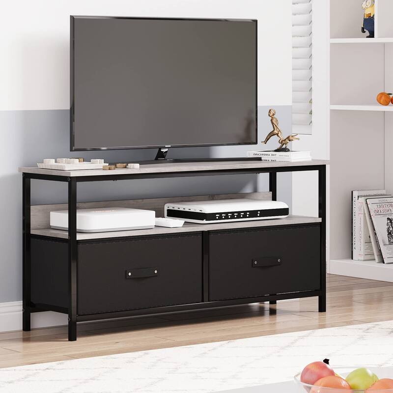 50 Inch TV Stand for Bedroom Small TV Stand Dresser with Drawers and Shelves
