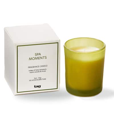 Spa Moments Scented Votive Candle - 2oz, 7hr Burn Time, Everyday Green, 2.5"h x 2"l x 2"w, Easy Care