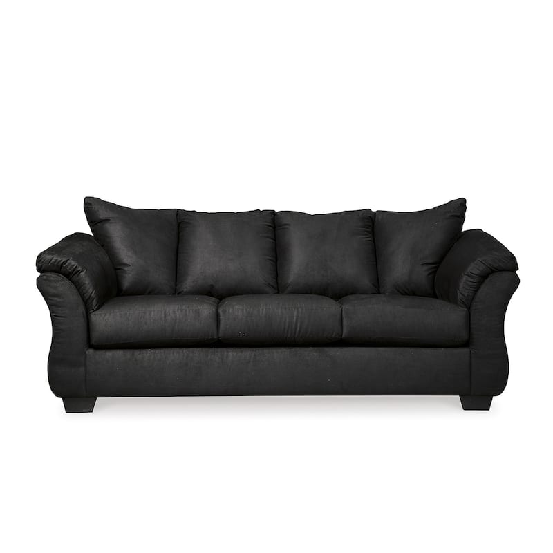 Signature Design by Ashley, Darcy Contemporary Black Sofa