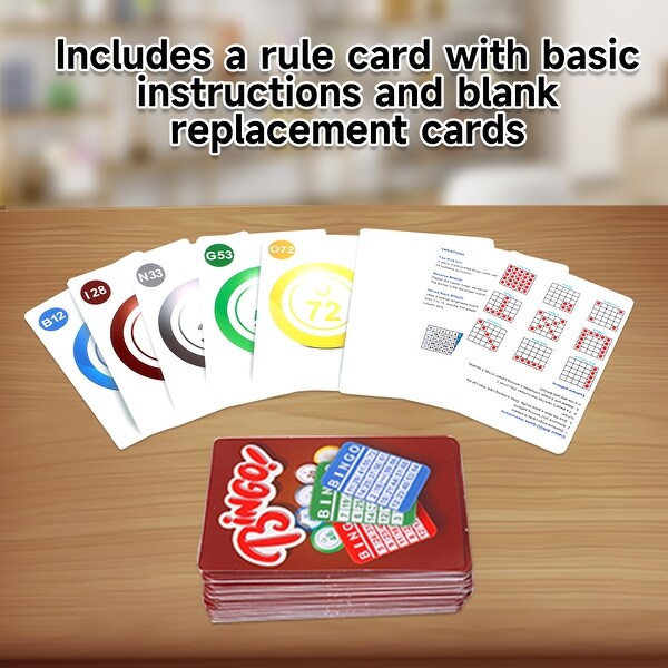 GSE™ Bingo Calling Cards, Plastic Coated Bingo Playing Deck of